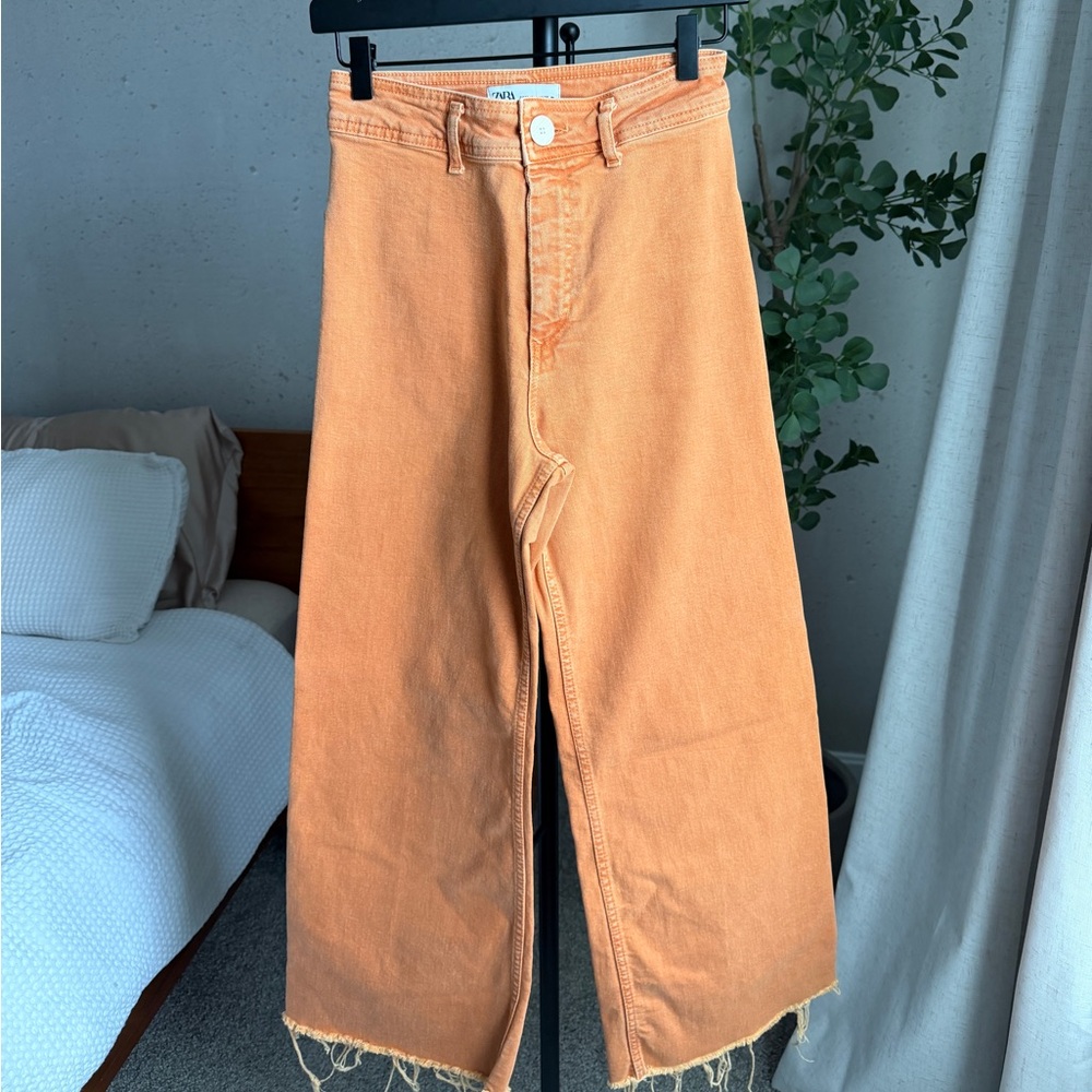 Zara Orange Denim | Flare | 4